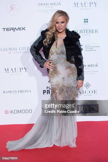 Singer Anastacia attends the III Global Gift Gala at Thyssen-Bornemisza museum on March 22, 2018 in Madrid, Spain.