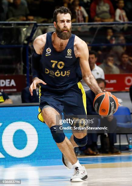 Luigi Datome of Fenerbahce in action during the 2017/2018 Turkish Airlines EuroLeague Regular Season game between Crvena Zvezda mts Belgrade and...