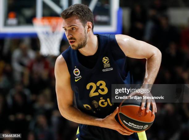 Marko Guduric of Fenerbahce in action during the 2017/2018 Turkish Airlines EuroLeague Regular Season game between Crvena Zvezda mts Belgrade and...