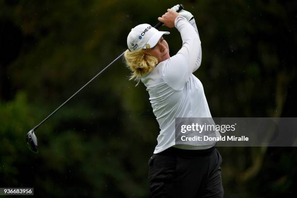 Brittany Lincicome during Round One of the LPGA KIA CLASSIC at the Park Hyatt Aviara golf course on March 22, 2018 in Carlsbad, California.