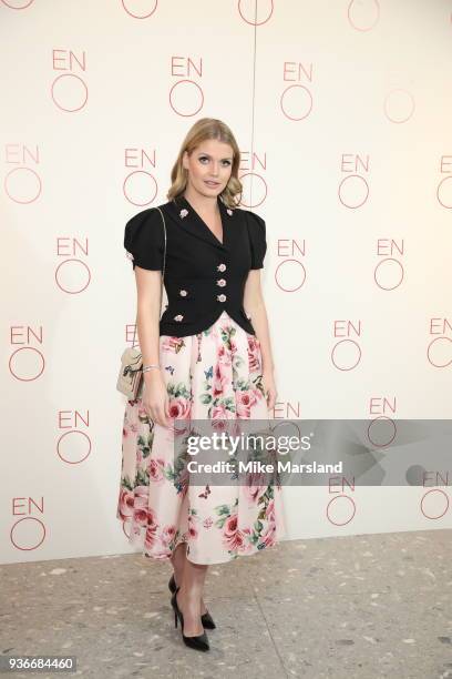 Lady Kitty Spencer attends the VIP Performance of "La Traviata" at London Coliseum on March 22, 2018 in London, England.