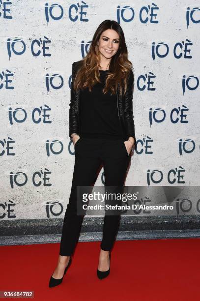 Alessia Ventura attends a photocall for 'Io C'e' on March 22, 2018 in Milan, Italy.