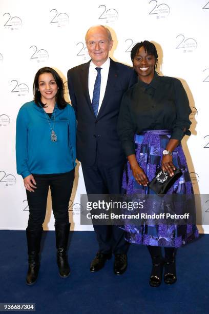 Boxer Sarah Ourahmoune, Chairman & Chief Executive Officer of L'Oreal and Chairman of the L'Oreal Foundation Jean-Paul Agon and actress Aissa Maiga...