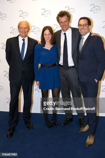 Chairman & Chief Executive Officer of L'Oreal and Chairman of the L'Oreal Foundation Jean-Paul Agon, Arthur Sadoun, his daughter Luna and General...