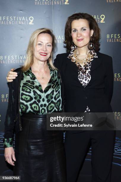 Actresses Armelle and GabrielleLazure attend photocall before the Tribute to Gabriel Yared during Valenciennes Film Festival on March 22, 2018 in...