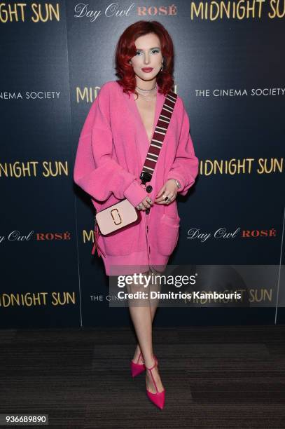 Bella Thorne attends the screening of "Midnight Sun" at The Landmark at 57 West on March 22, 2018 in New York City.