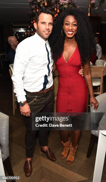 James O'Keefe and Beverley Knight attends Beverley Knight's birthday party at The May Fair Hotel on March 22, 2018 in London, England.