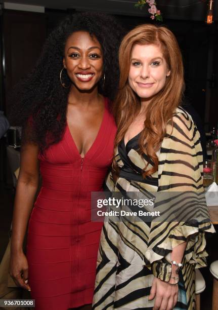 Beverley Knight and Cassidy Janson attend Beverley Knight's birthday party at The May Fair Hotel on March 22, 2018 in London, England.