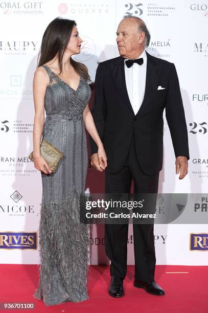 Carlos Falco and wife Esther Dona attend The Global Gift Gala at the Thyssen-Bornemisza museum on March 22, 2018 in Madrid, Spain.