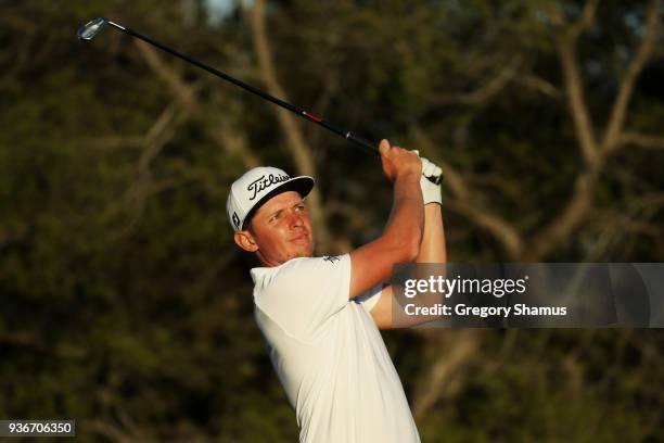 Cameron Smith of Australia plays his shot from the 17th tee during the second round of the World Golf Championships-Dell Match Play at Austin Country...