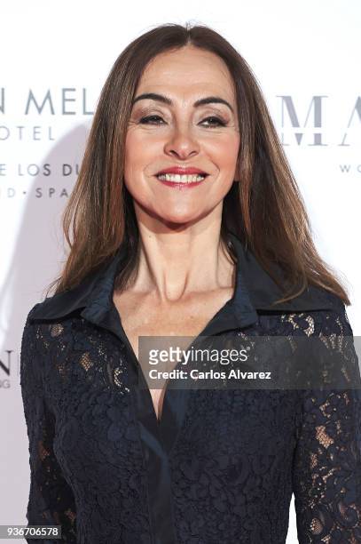 Carme Barcelo attends The Global Gift Gala at the Thyssen-Bornemisza museum on March 22, 2018 in Madrid, Spain.