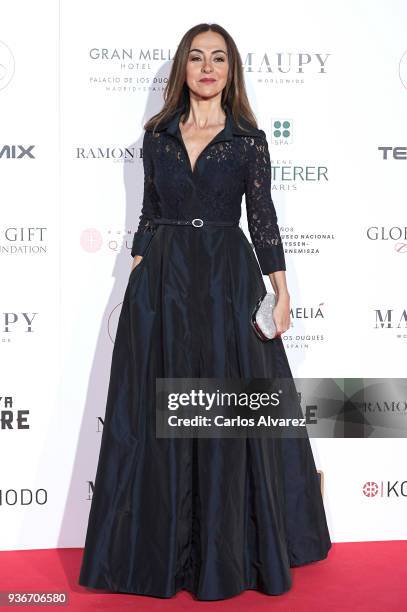 Carme Barcelo attends The Global Gift Gala at the Thyssen-Bornemisza museum on March 22, 2018 in Madrid, Spain.