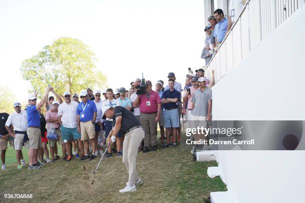 Patton Kizzire of the United States plays a shot on the 15th hole during the second round of the World Golf Championships-Dell Match Play at Austin...