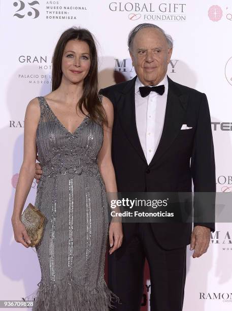 Esther Dona and Carlos Falco attend the III Global Gift Gala at the Thyssen-Bornemisza Musseum on March 22, 2018 in Madrid, Spain.