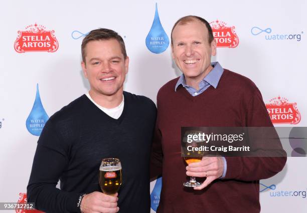 Water.org Co-Founders Matt Damon and Gary White join Stella Artois to commemorate World Water Day with the unveiling of Water Ripples by Stella...