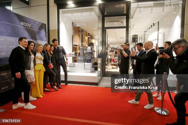 Pascal Mueller , Stephanie Stumph wearing ECCO shoes, Nova Meierhenrich wearing an ECCO bag, Nadina Pellegrino and Thore Schoelermann wearing ECCO...