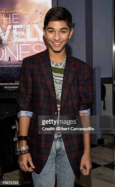 Actor Mark Indelicato attends the "The Lovely Bones" premiere at the Paris Theatre on December 2, 2009 in New York City.