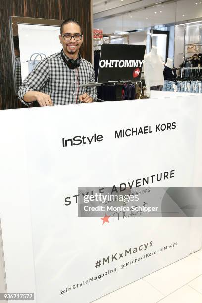 Oh Tommy DJs at the InStyle x Michael Kors Style Adventure At Macy's on March 22, 2018 in New York City.