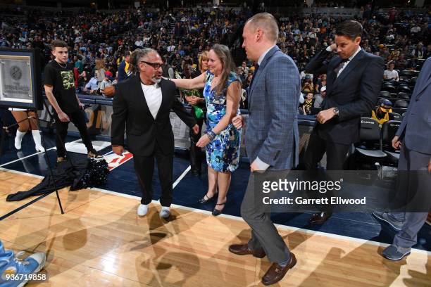 Steve Hess is seen during the game between the Detroit Pistons and the Denver Nuggets on March 15, 2018 at the Pepsi Center in Denver, Colorado. NOTE...