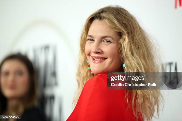 Drew Barrymore attends Netflix's "Santa Clarita Diet" Season 2 Premiere at The Dome at Arclight Hollywood on March 22, 2018 in Hollywood, California.