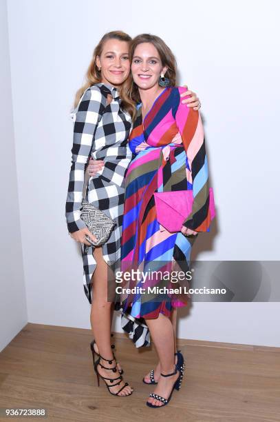 Blake Lively and Felicity Blunt attend the "Final Portrait" New York Screening After Party at Levy Gorvy Gallery on March 22, 2018 in New York City.