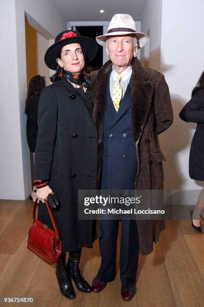 Pamela Talese and Writer Gay Talese attend the "Final Portrait" New York Screening After Party at Levy Gorvy Gallery on March 22, 2018 in New York...