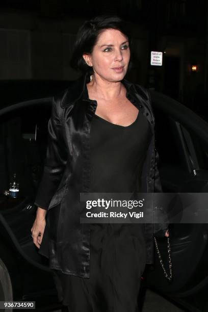 Sadie Frost seen attending British Vogue editor-in-chief Edward Enninful's party to celebrate Stuart Weitzman's new Creative Director at Mark's Club...