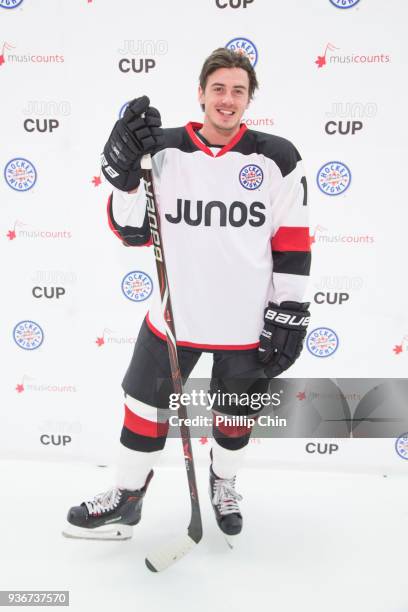 Olympic snowboarder Mark McMorris attends the Juno Cup Practice at Bill Copeland Sports Centre on March 23, 2018 in Burnaby, Canada.