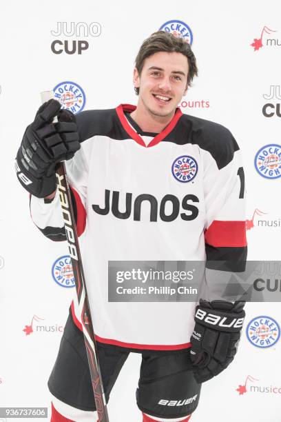 Olympic snowboarder Mark McMorris attends the Juno Cup Practice at Bill Copeland Sports Centre on March 23, 2018 in Burnaby, Canada.