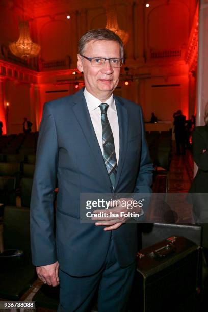 German presenter Guenther Jauch during the Reemtsma Liberty Award 2018 on March 22, 2018 in Berlin, Germany.
