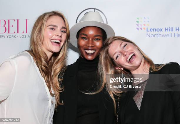 Dani Seitz, Damaris Lewis, and Heide Lindgren attend the Bella New York's Influencer Cover Party at Mr. Jones on March 22, 2018 in New York City.