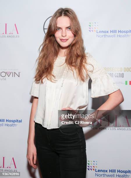 Model Carey Murphy attends the Bella New York's Influencer Cover Party at Mr. Jones on March 22, 2018 in New York City.