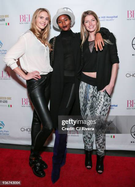 Dani Seitz, Damaris Lewis, and Heide Lindgren attend the Bella New York's Influencer Cover Party at Mr. Jones on March 22, 2018 in New York City.