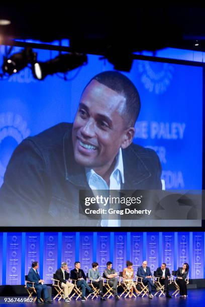 Moderator George Pennacchio, David Shore, Daniel Dae Kim, Freddie Highmore, Nicholas Gonzalez, Antonia Thomas, Richard Schiff, Hill Harper and Tamlyn...