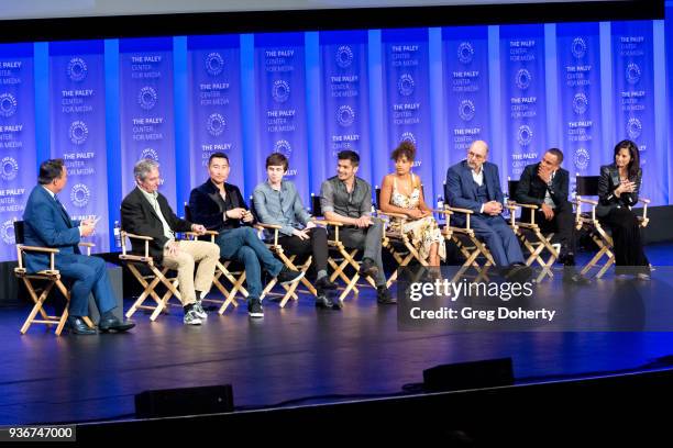 Moderator George Pennacchio, David Shore, Daniel Dae Kim, Freddie Highmore, Nicholas Gonzalez, Antonia Thomas, Richard Schiff, Hill Harper and Tamlyn...