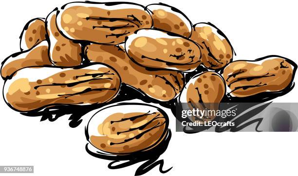 peanuts drawing - peanuts stock illustrations