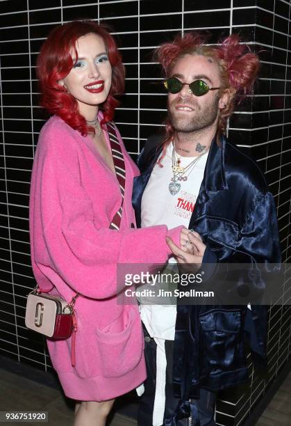 Actress Bella Thorne and rapper Mod Sun attend the screening after party for Global Road Entertainment's "Midnight Sun" hosted by The Cinema Society...