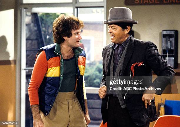 Mork and the Bum Rap " - Season Three - 1/15/1981, Mork tries dressing as a bum to help collect money for a children's hospital., Ross Martin guest...