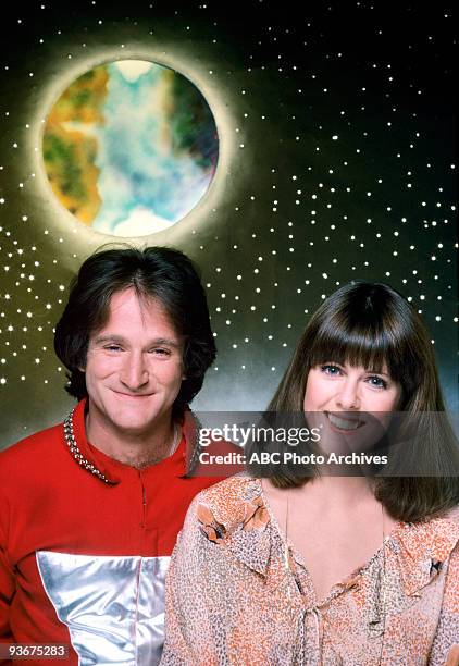 Gallery - Season One - 5/24/1978, Robin Williams stars as Mork, a comedic alien who travels to Earth from his planet Ork in a large egg-shaped space...