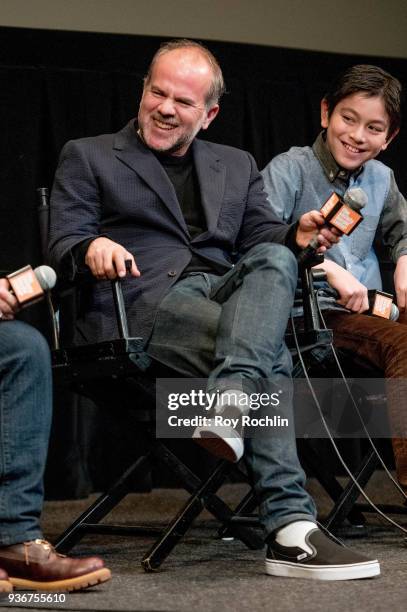 Jeremy Dawson discusses "Isle Of Dogs" during the New York Screening Q&A at The Film Society of Lincoln Center, Walter Reade Theatre on March 22,...