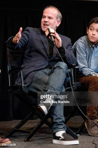 Jeremy Dawson discusses "Isle Of Dogs" during the New York Screening Q&A at The Film Society of Lincoln Center, Walter Reade Theatre on March 22,...