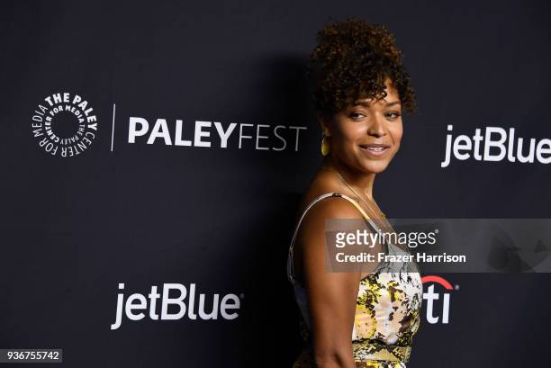 Antonia Thomas attends The Paley Center For Media's 35th Annual PaleyFest Los Angeles - "The Good Doctor" at Dolby Theatre on March 22, 2018 in...