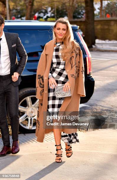 Blake Lively arrives to the 'Final Portrait' New York screening at Guggenheim Museum on March 22, 2018 in New York City.
