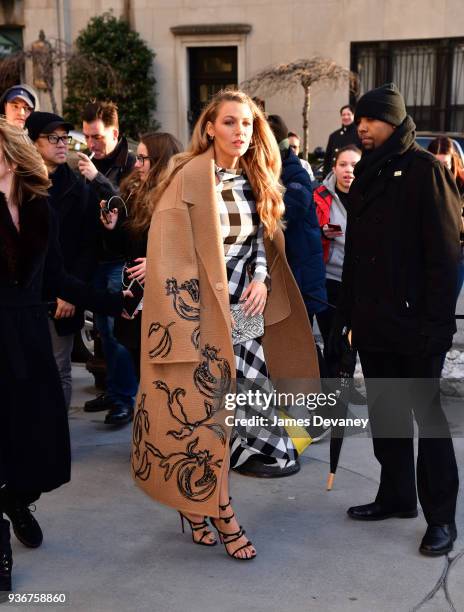 Blake Lively arrives to the 'Final Portrait' New York screening at Guggenheim Museum on March 22, 2018 in New York City.