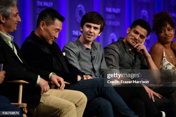 David Shore, Daniel Dae Kim, Freddie Highmore, Nicholas Gonzalez, Antonia Thomas attend The Paley Center For Media's 35th Annual PaleyFest Los...