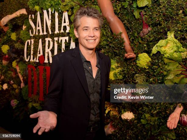 Actor Timothy Olyphant attends the after party for Netflix's "Santa Clartia Diet" Season 2 Premiere at Le Jardin in Los Angeles, California.