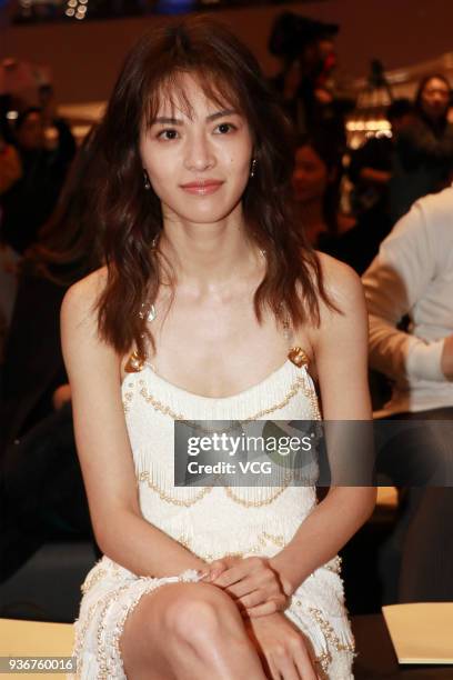 Actress Elane Zhong attends the Jo Malone event on March 22, 2018 in Shanghai, China.