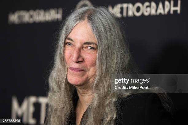 Patti Smith attends the Metrograph 2nd Anniversary Party at Metrograph on March 22, 2018 in New York City.