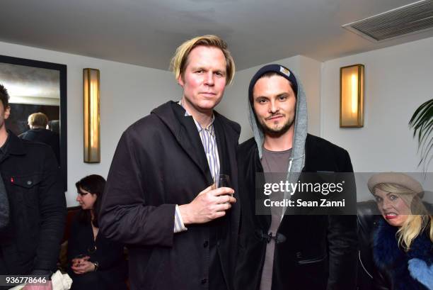 Geremy Jasper and Shiloh Fernandez attend Metrograph 2nd Anniversary Party at Metrograph on March 22, 2018 in New York City.