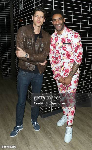 Zeke Thomas and guest attend the screening after party for Global Road Entertainment's "Midnight Sun" hosted by The Cinema Society and Day Owl Rose...